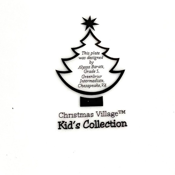 Christmas Village Kids Collection Cookies for Santa Dessert Plate - Picture 3 of 3